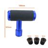 Lunsom Push Shift Knob Metal Gear Shift Lever Shift Knob T Shape for Manual Car (Black & Blue)