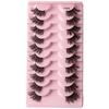 Lashie - Set of 10 Pairs: Volume Criscross Half False Eyelashes