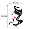 Beauty Female Face Wall Sticker Decal Beauty Studio Wallpaper Cosmetic Makeup Wall Art Sticker Mural Removable Salon Decoration