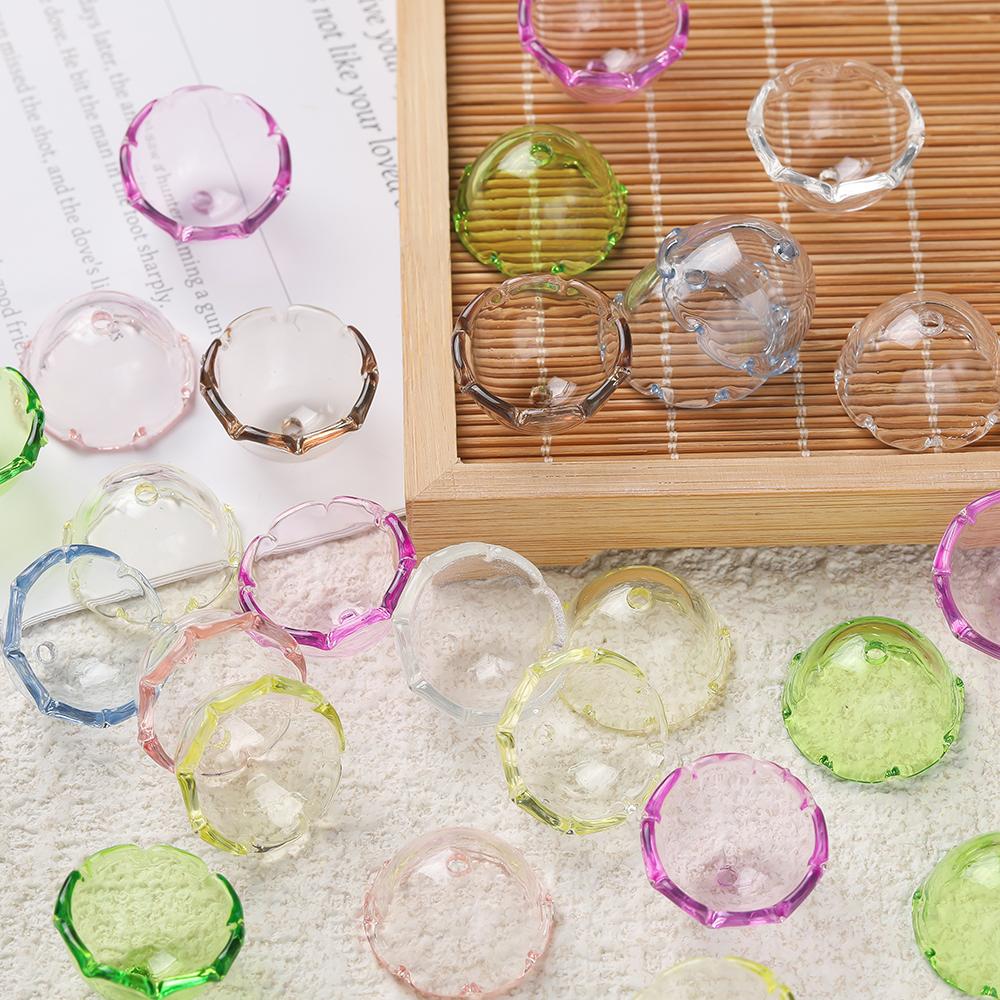 10pcs/lot Transparent Acrylic Jellyfish Wind Chimes Beads for Handmade DIY Decoration Phone Chain Jewelry Making Accessories