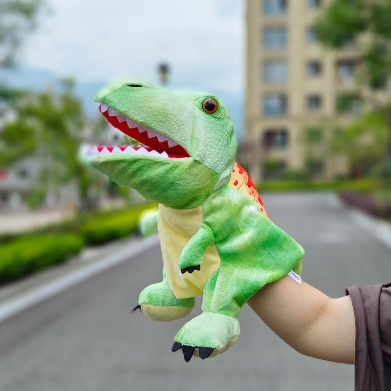 Pp Cotton Filled Dinosaur Plush Hand Puppet For Kids Play