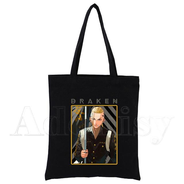 Tokyo Revengers Hanagaki Takemichi Ken Ryuguji Haori Kimono Women Shopping Canvas Bag Tote Eco Harajuku Shopper Shoulder Bags