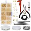 DIY Jewelry Accessories Kit: Single Ring Ear Hooks, Lobster Clasp, Bracelet & Necklace Making