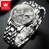 OLEVS 2856 Best Seller Man Watch 24H Moon Phase Chronograph Waterproof Luminous Original Luxury Brand Quartz Wristwatch for Men