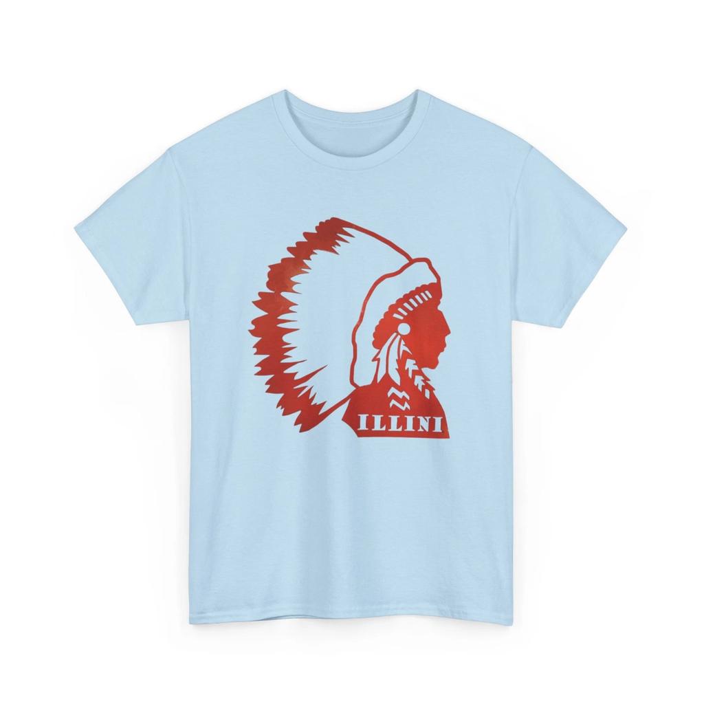 Chief Illiniwek Printed T Shirt University of Illinois Urbana Defunct Mascot