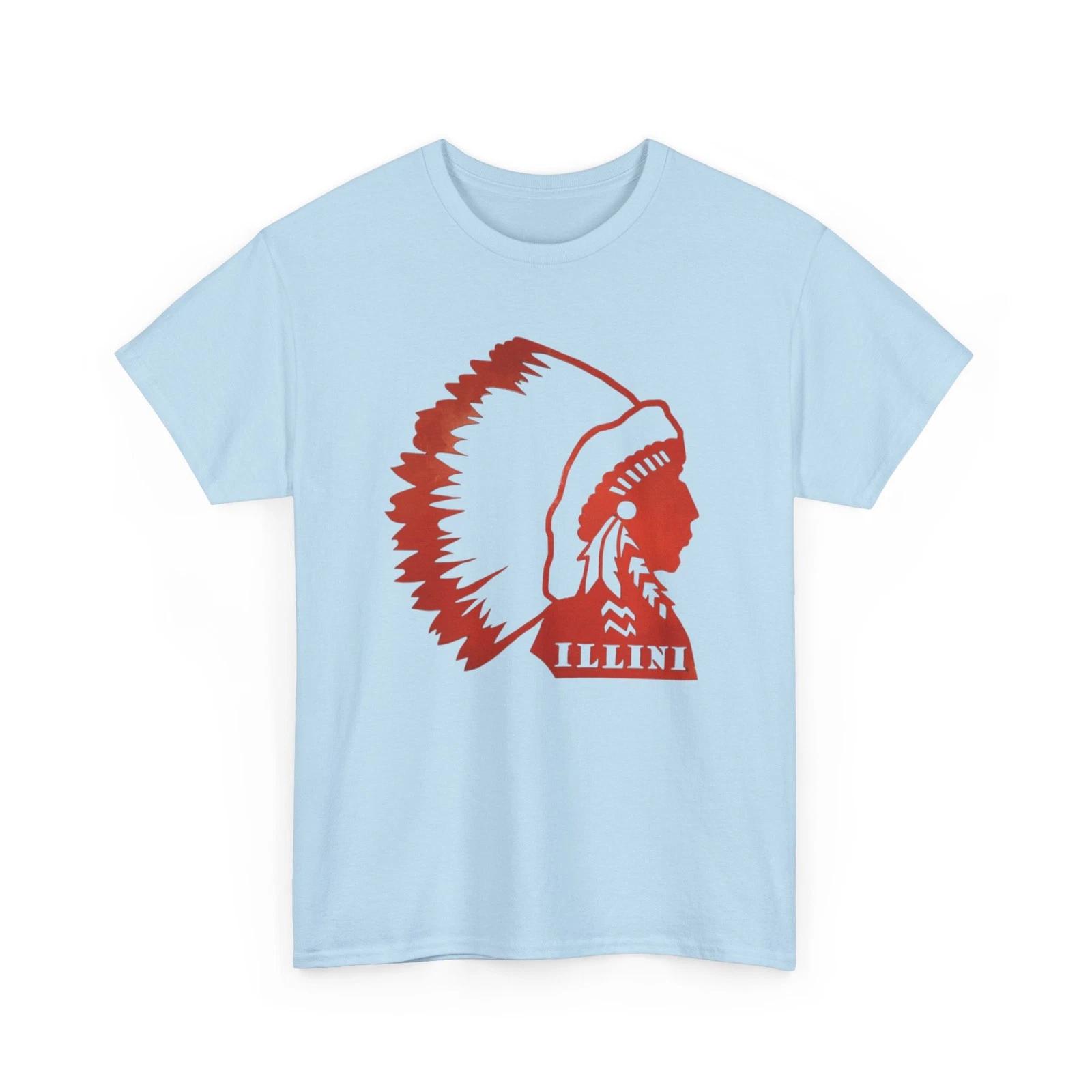 

Chief Illiniwek Printed T shirt University of Illinois Urbana Defunct Mascot S