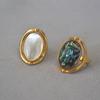 Niche Design Double-Sided Rotatable Mother-of-Pearl Abalone Ring