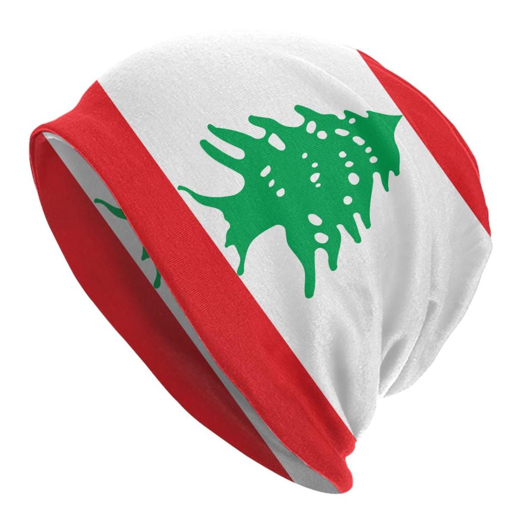 Custom Classic Lebanon Flag Stripe Bonnet Hats Street Knit Hat For Women Unisex Winter Warm Skullies Beanies Caps