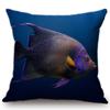 Summer Home Decoration Oil Painting Tropical Ocean Fish Sofa Throw Pillow Cover Nemo Fish Cotton Linen Cushion Cover Cases