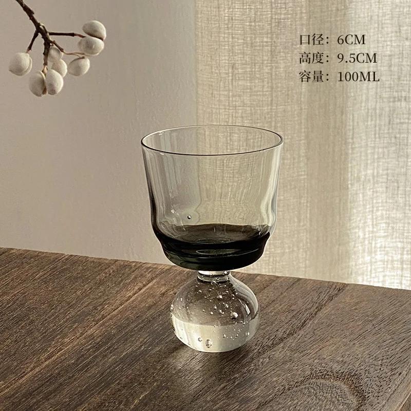 

Luxury Vintage round Bead Bubble Cream Glass Cup Light Ins Style Dessert Milkshake Holder for Home Garden Party Decoration 1PCS