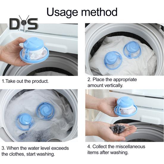 3 Peças Removedor de Pelos de Animais Máquina de Lavar Anti-enrolamento Coletor de Fiapos Reutilizável Saco de Malha Flutuante para Filtragem de Pelos Filtro de Cabelos para Lavanderia de Roupas