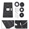 Lightweight Aluminum Router Table Insert Plate with 4 Insertion Rings For Crafting And Detailed Woodworking Tasks