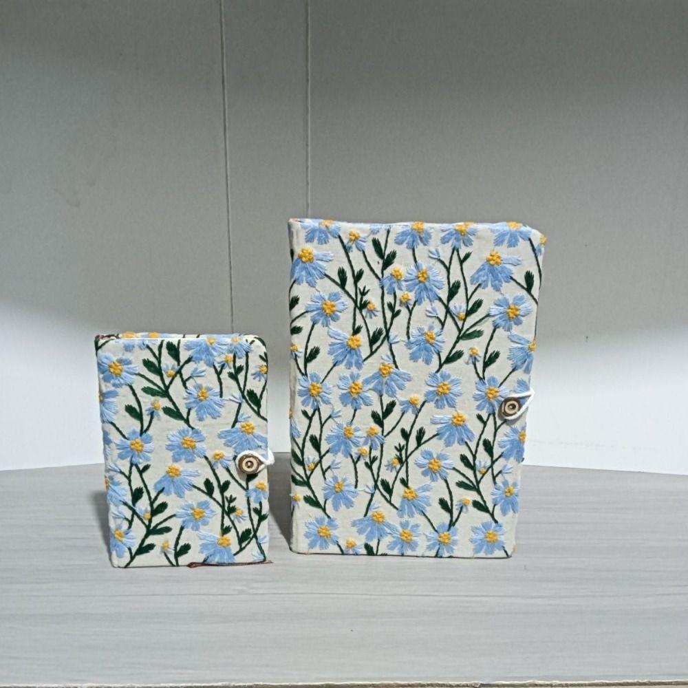 100 Blatt Stoff Notizbuch A5/A6 Tagebuch Notizbuch Hochwertiges Stoff Stickerei Notizbuch