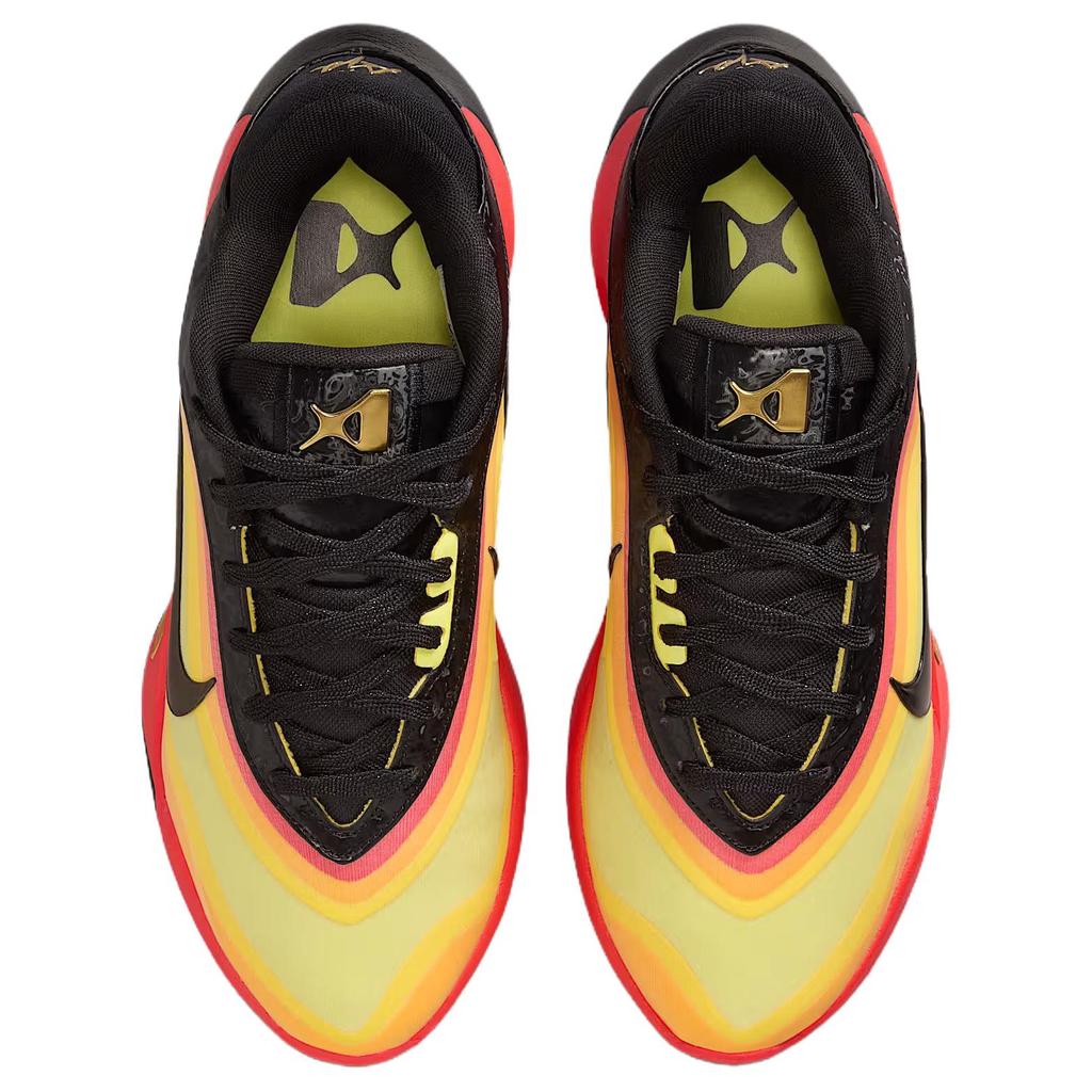 New Nike A'One Breathable Support Basketball Shoes Unisex Red Yellow HQ1733-001