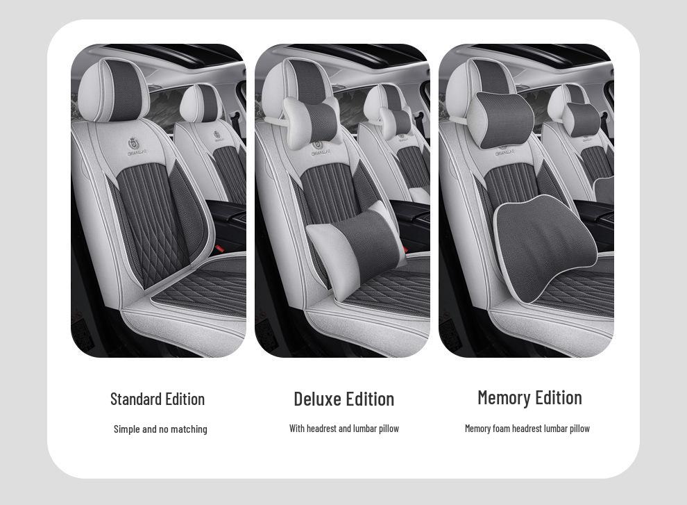 Universal Full Surround Car Seat Covers for All Seasons, Business Style, Five-Seater Coverage