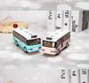 Children's Double-Decker Bus Toy: Convertible Police/Sightseeing Model with Openable Doors, Sound, Light & Inertial Motion