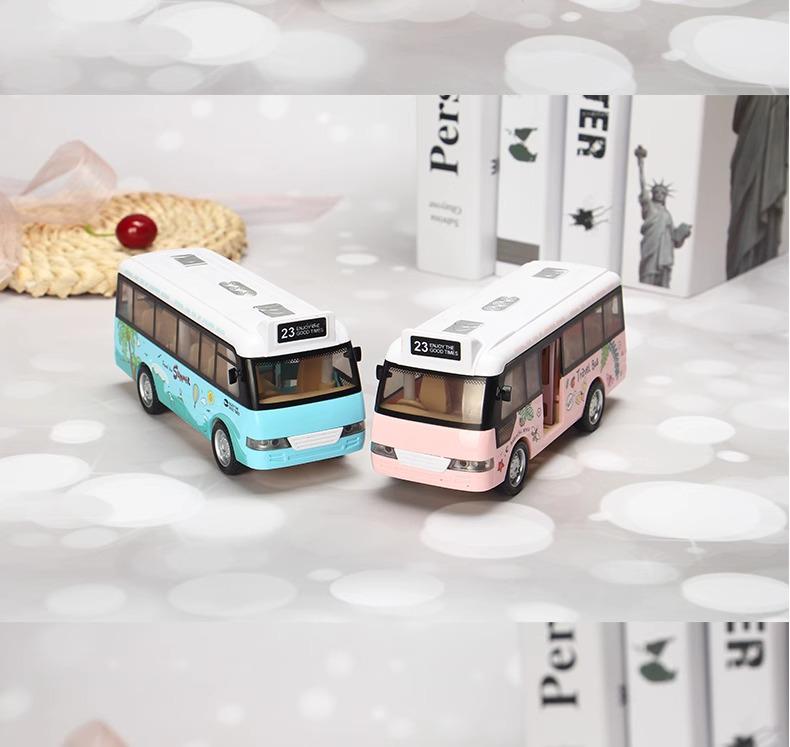 Children's Double-Decker Bus Toy: Convertible Police/Sightseeing Model with Openable Doors, Sound, Light & Inertial Motion