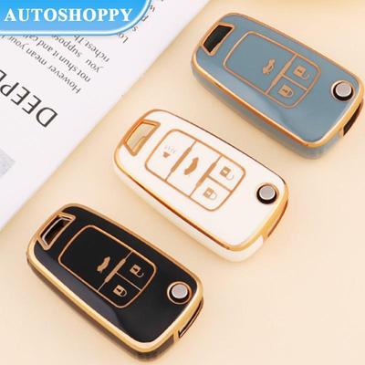TPU Auto Flip Key Case Cover Shell Voor Chevrolet Cruze Aveo Trax Sail Malibu Captiva Opel Vauxhall Astra J Corsa insignia Mokka