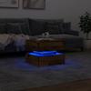 Vidaxl Stolik Kawowy Z Oświetleniem Led, Stare Drewno, 50X50X40 Cm