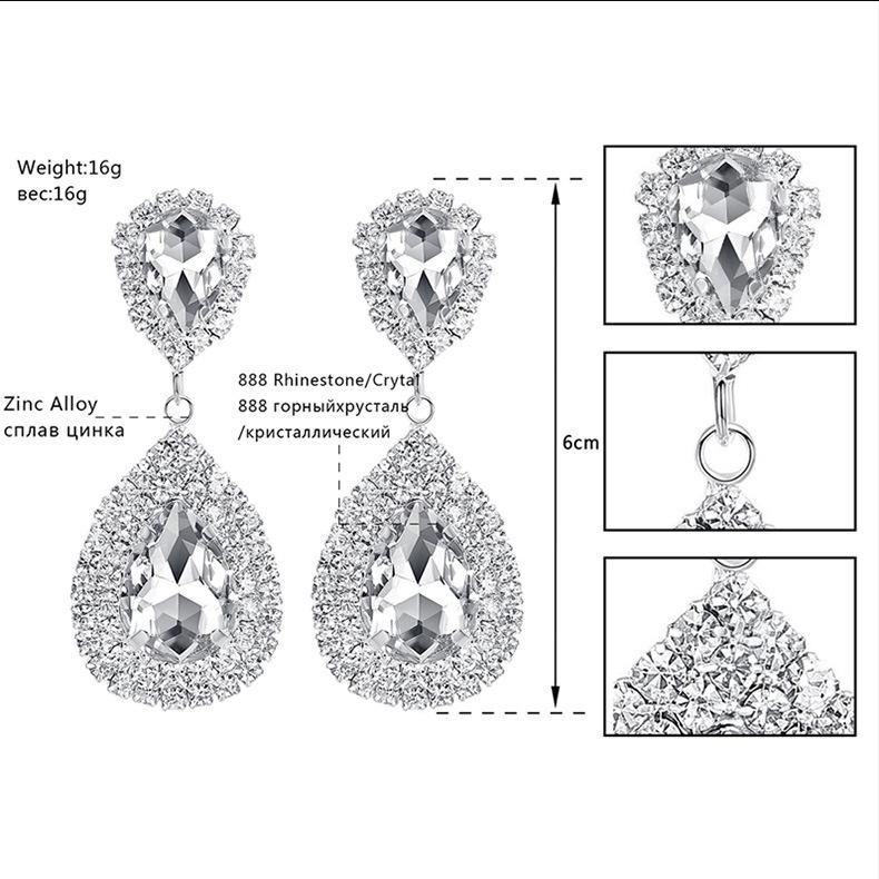 Trendy Crystal Teardrop Earrings for Evening Wear