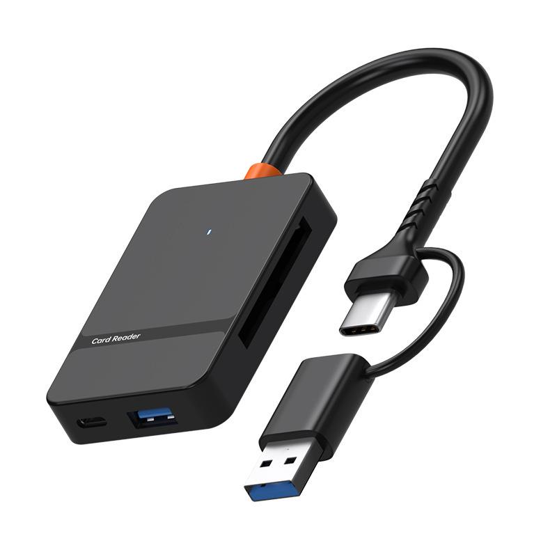 Apple-Compatible 8-in-1 USB 3.0 Dual-Head Type-C Card Reader & Expansion Dock