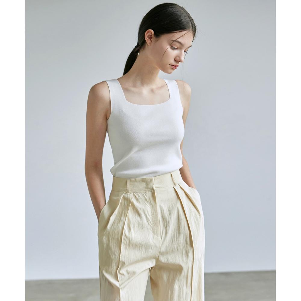 

NICKNICOLE 53 Доставка Квадратный вырез Трикотаж Без РукавовСлоновая кость