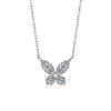 Phantom Butterfly Moissanite Necklace: S925 Sterling Silver, Eye-Shaped Diamond Collarbone Chain for Women, Elegant & Sweet Design