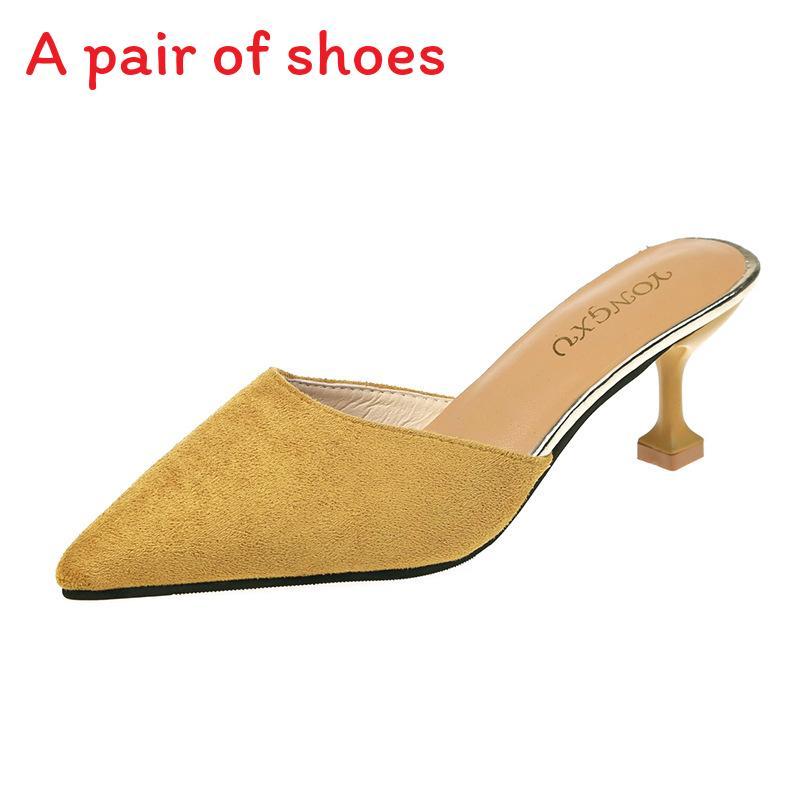 Oneword Flat Sandals For Women With Velvet Upper And Pointed Toe For Summer Casual Wear