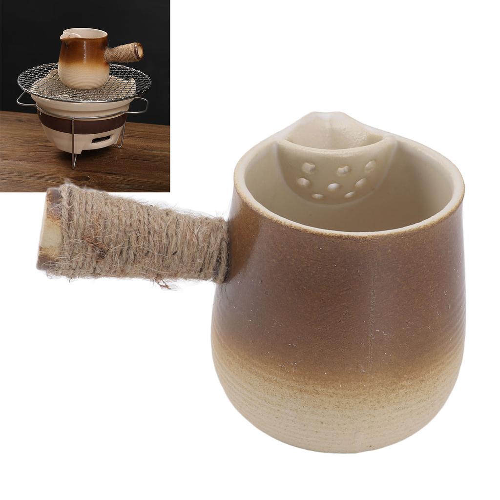 Rustikální keramický čajník, Elegantní čínský čajník na vaření vody, Přípravu čaje, 17 cm, 455 g, Bohatý na minerály, Původní chuť,