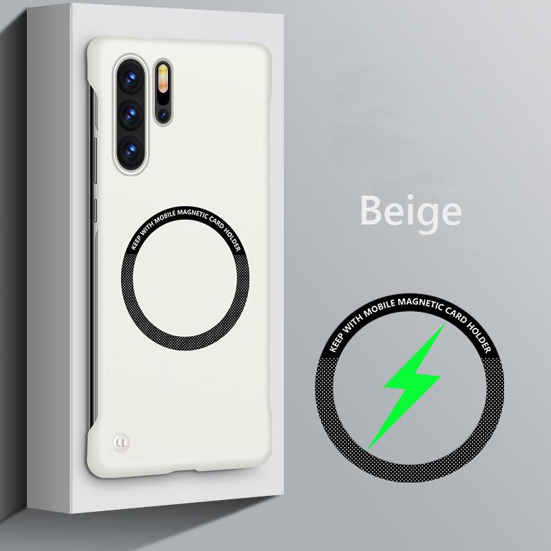 Bezrámečkový magnetický pro Magsafe Slim Case pro Huawei P30 Pro P40 P50 Pro P30Pro 5G bezdrátové nabíjení pevný zadní kryt