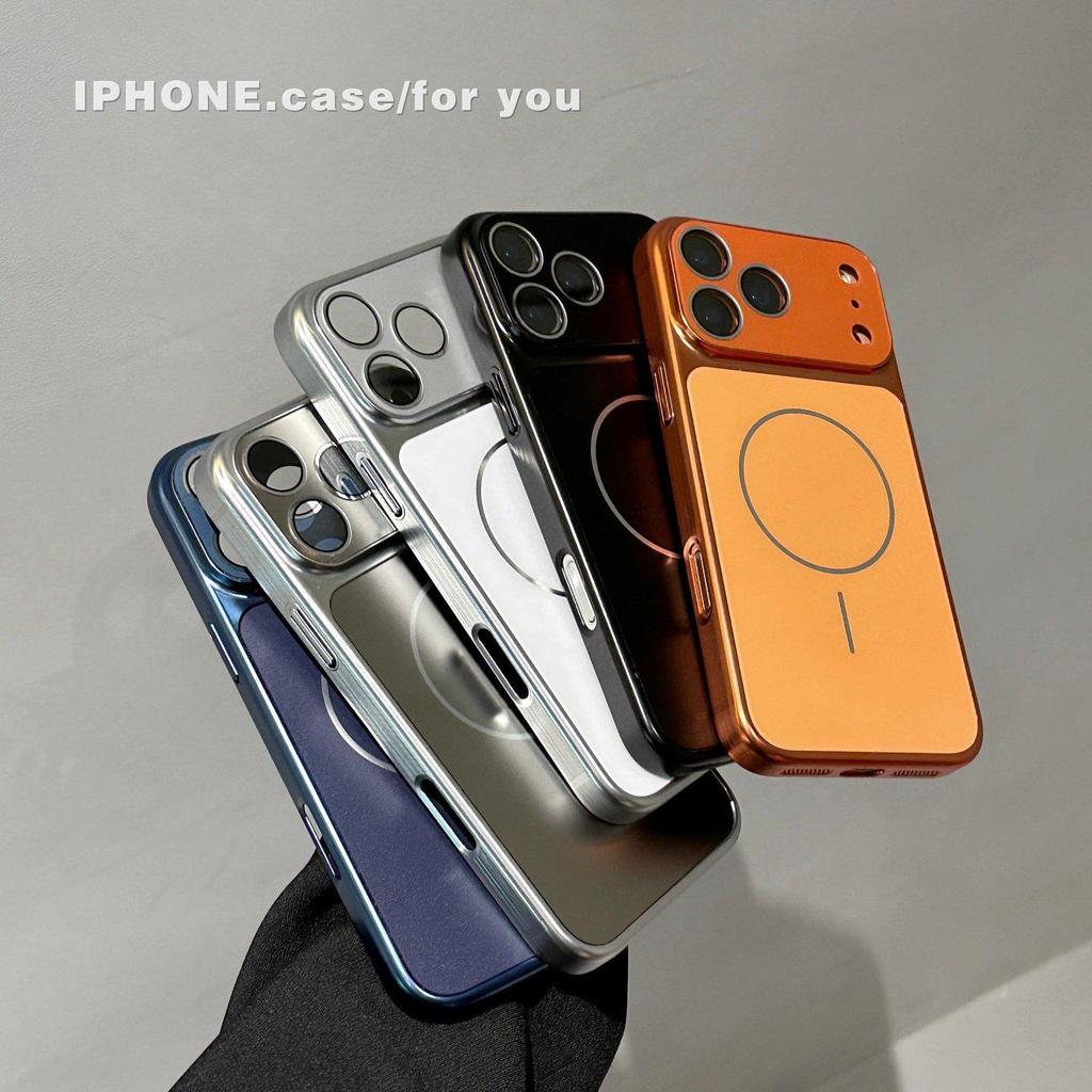 Apple 17 Pro Max Magnetic Phone Case: Electroplated Edge, Matte Anti-Fingerprint, Drop-Proof for iPhone 16.