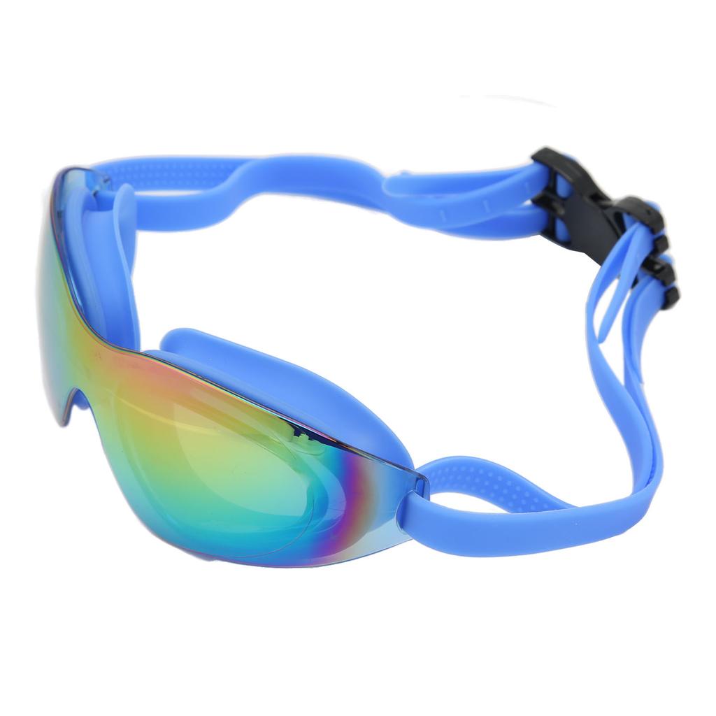 Schwimmbrille Antibeschlag Auslaufsicher Silikongel Schwimmbrille mit PC-Spiegel für Herren und Damen Blau