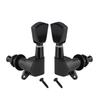 FLEOR Set of Closed Guitar Tuning Keys Machine Heads Tuners 3L3R String Tuning Pegs Sealed ,Black/Silver Option