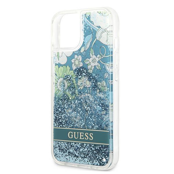 Guess Guhcp13Slflsn Iphone 13 Mini 5,4Zielony/Green Hardcase Flower Liquid Glitter