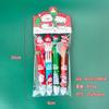 8 Pcs(2 Sets) Cartoon Christmas Ballpoint Pen Santa Colored Handbook Press Pen Student Christmas Gifts Stationery Prizes