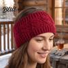 Cold Weather Ear Protection Winter Knitted Headband for Women Soft Fleece Lined Thermal Hair Outdoor Sports Warmer Band Thickened Plush Elastic Band