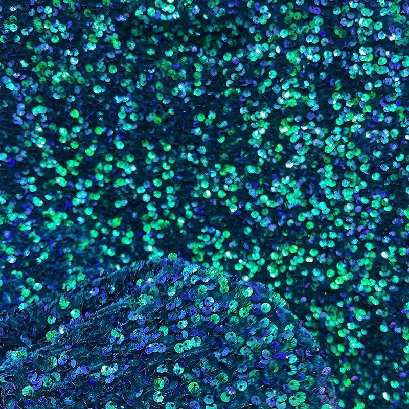 Barevná lesklá flitrová látka Olejově lesklá tylová látka Materiál na svatební šaty Různé styly Domácí flitrová látka Ozdoba oblečení