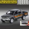 Miniatures 1/32 Toyota Hilux Off Road Pickup Truck Alloy Diecast Model Sound & Light Pull Back Toy Birthday Present for Children