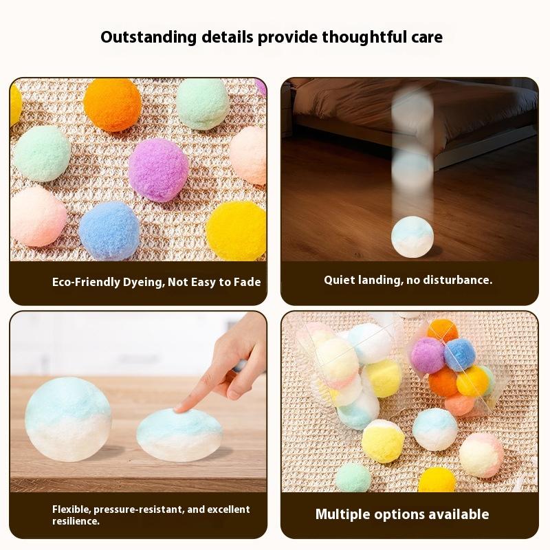 Cat Toys, Colorful Silent Silent Balls, Cat Teasing Artifacts, High Elastic Hairballs, Gnawing Kittens Into Cat Self-hi Balls, Quiet