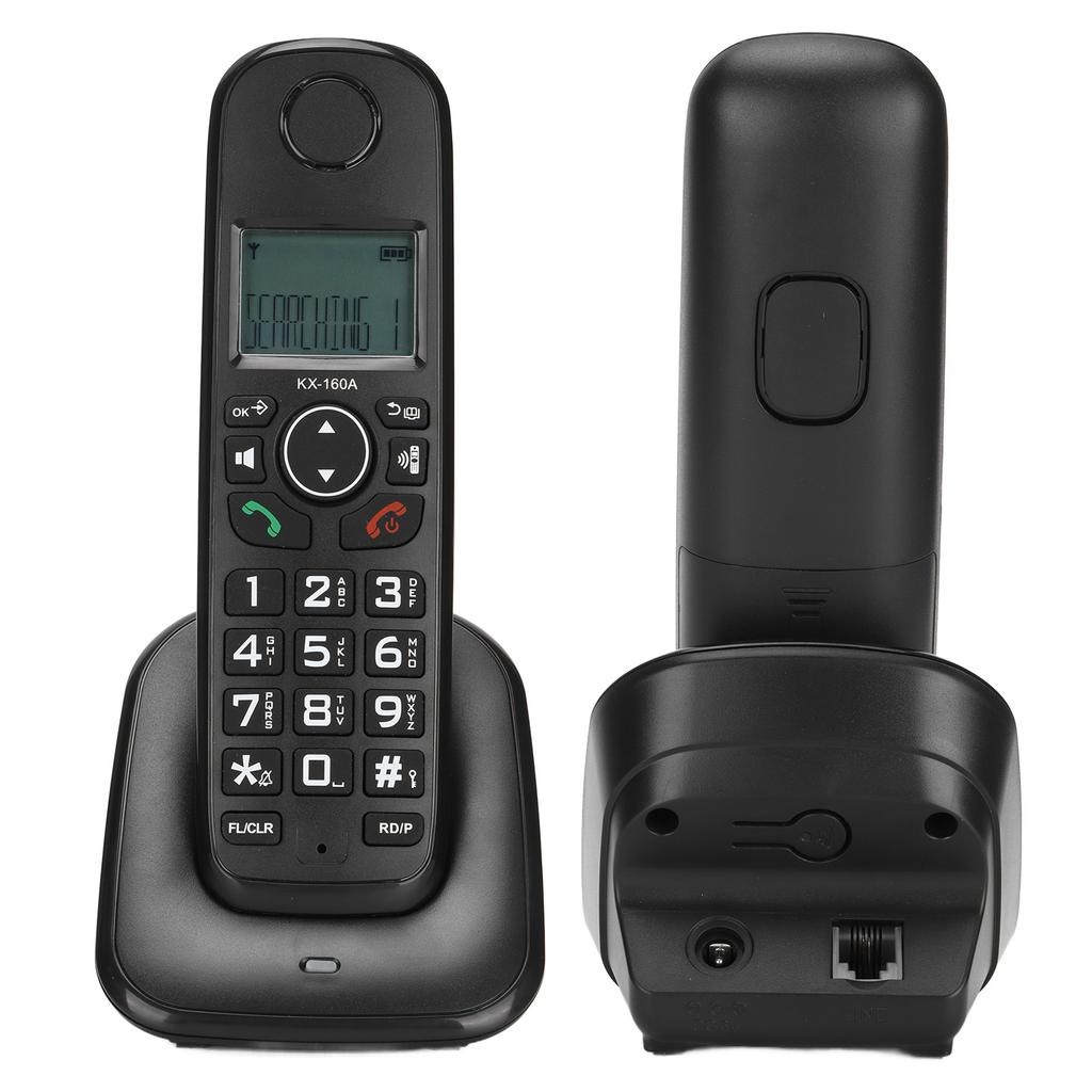 KX‑160A Cordless Telephone Handset Cordless Phone with Caller ID Free Call One Touch Dial LCD Displa