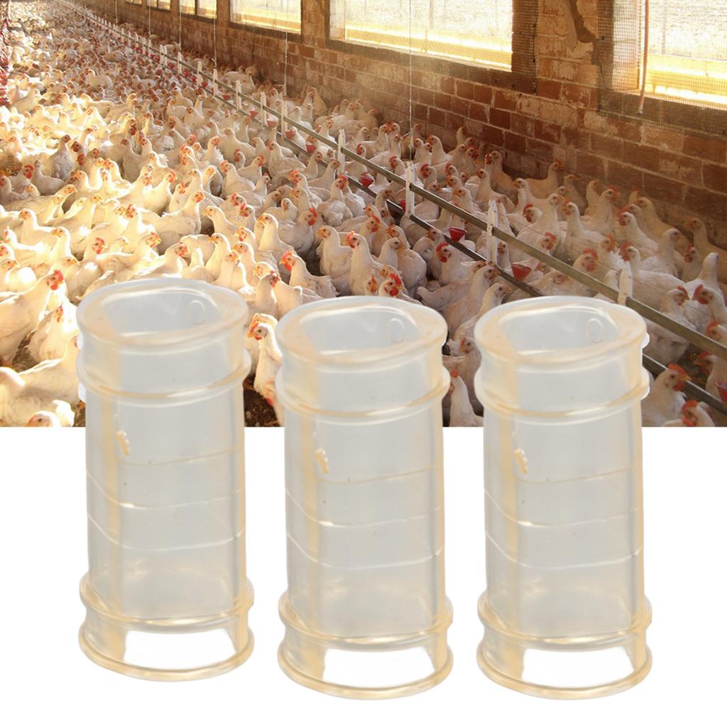 10pcs Plastic Chicken Farm Livestock Poultry Feeding Drinking Water Pipe Adapter ConnectorWhite