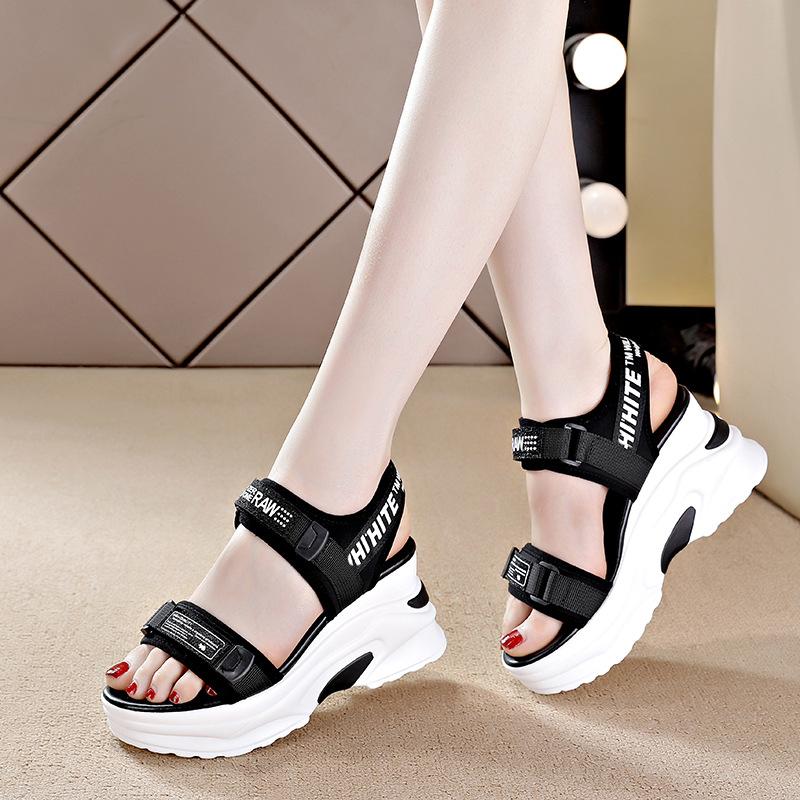 Don't Put On the New Sandals, the Wedge Heel Fish Mouth Is Breathable 8 Cm, and the Versatile Casual Low-top Shoes Are Anti-no Women's Sandals.
