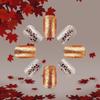 24x/Box Thanksgiving Nails Full Cover Stick on Nails Fall Press On Nails Artificial Nails Short Maple Leaves False Nails