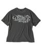 TRAVEL Calligraphy Pigment Short Sleeve T-Shirt Black Charcoal