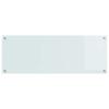 White Kitchen Backsplash 110 x 40 cm Tempered Glass