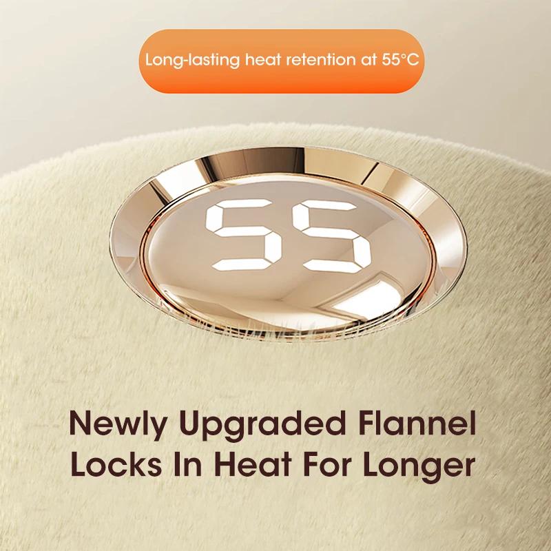 Hand Warmer 2IN1 USB Mobile Power Bank Hand Heater Pocket Warmer Long-lasting Heat Retention Temperature Display Christmas Gift