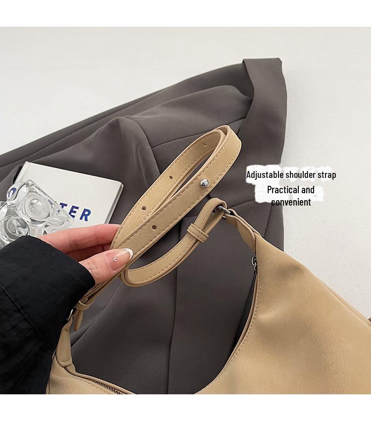 2024 Retro Large-Capacity Women's Contrast Color Shoulder Bag - Autumn/Winter Commuter Pillow Messenger