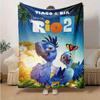 1pc, Rio 2 Movie Characters Blue Sky Studios Home Decor Throw Blanket Perfect for Couch, Bed, Travel, Camping, Car