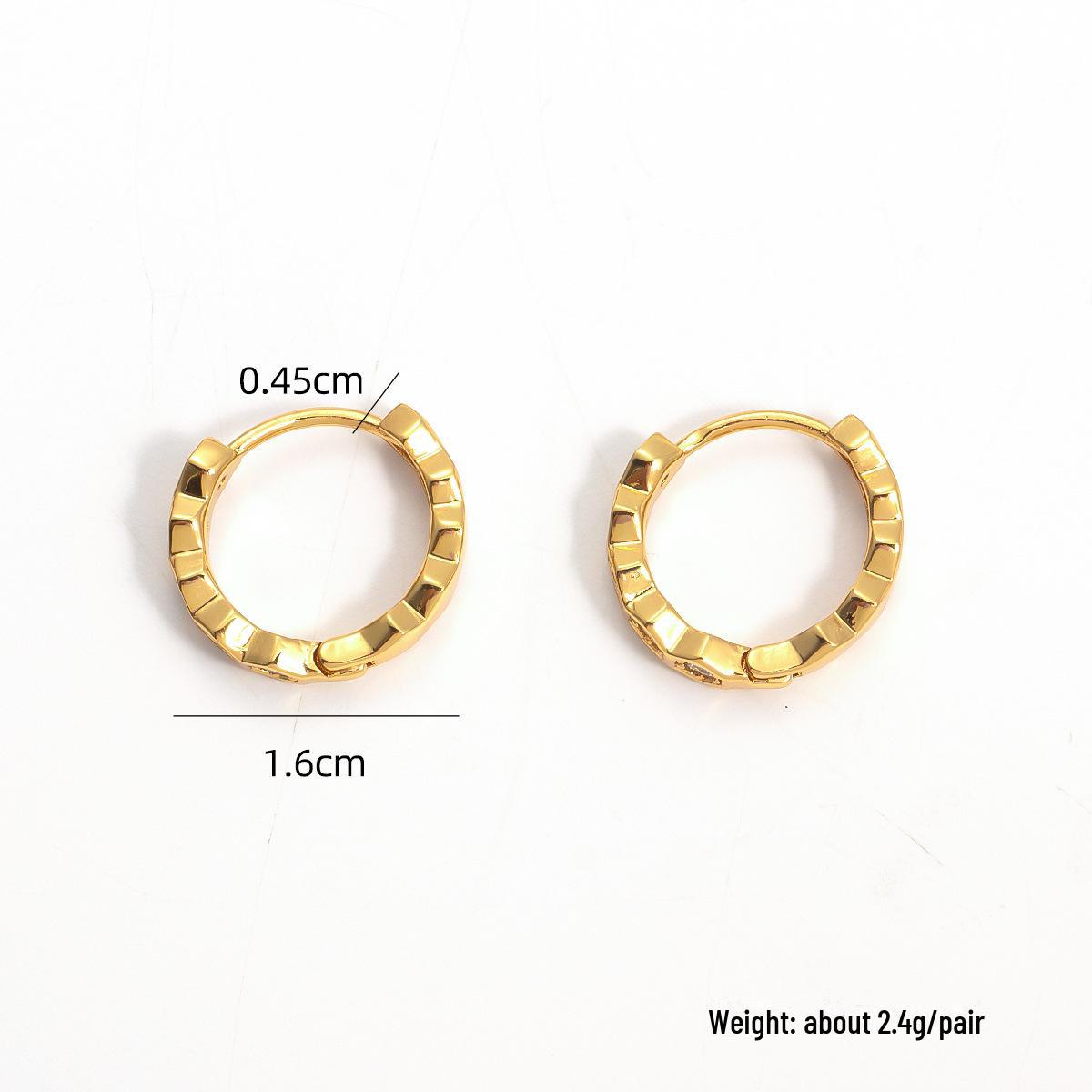 

Элегантные серьги-соты из циркония — стильный, простой корейский стиль