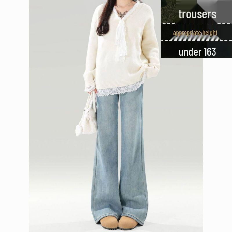 Horseshoe High-Waisted Light Blue Micro-Flare Bell Bottom Jeans XS